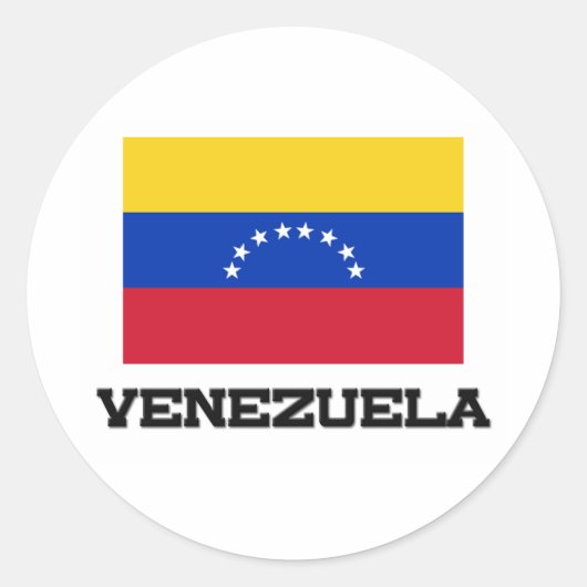 Fahne Venezuela Runder Aufkleber (Vorderseite)