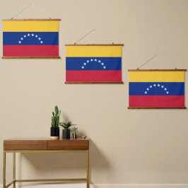 Fahne Venezuela Wandteppich Mit Holzrahmen