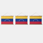 Fahne Venezuela Wandteppich Mit Holzrahmen (Dreifach)