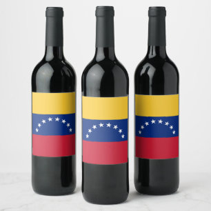 Fahne Venezuela Weinetikett
