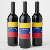 Fahne Venezuela Weinetikett (Flaschen)