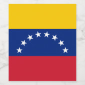 Fahne Venezuela Weinetikett (Einzelnes Label)