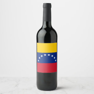 Fahne Venezuela Weinetikett