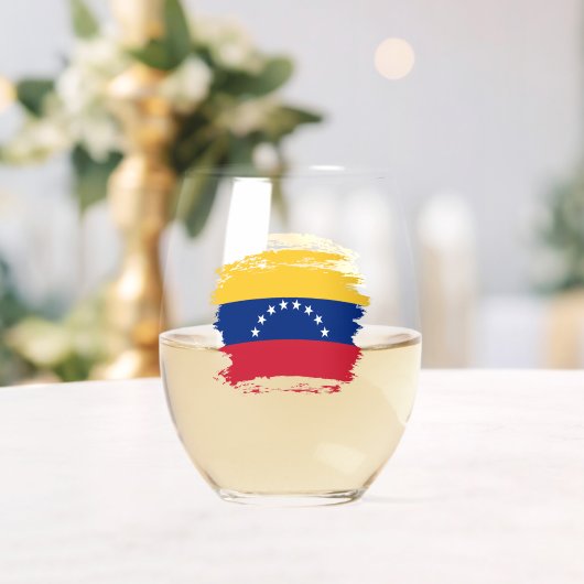 Fahne Venezuela Weinglas Ohne Stiel (Insitu (Hochzeit))
