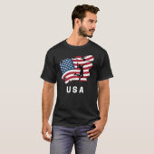 Fahne Volleyball American USA T-Shirt (Vorne ganz)