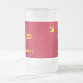 Fahne von Albuquerque, Mattiertes mexikanisches Gl Mattglas Bierglas (Mittel)