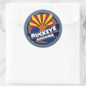 Fahne von Buckeye Arizona platzte rund Runder Aufkleber (Tasche)