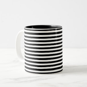 Fahne von Cornwall Streifen schwarz weiß Linie Mus Zweifarbige Tasse