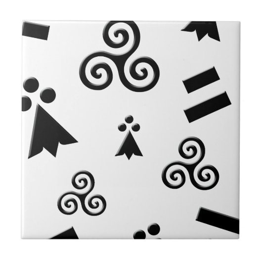 Fahne von der Bretagne Fliese (Vorderseite)