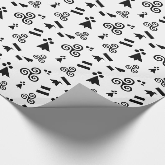 Fahne von der Bretagne Geschenkpapier (Ecke)