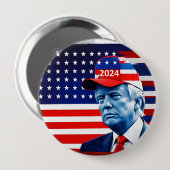 Fahne von Donald Trump 2024 Button (Vorne & Hinten)
