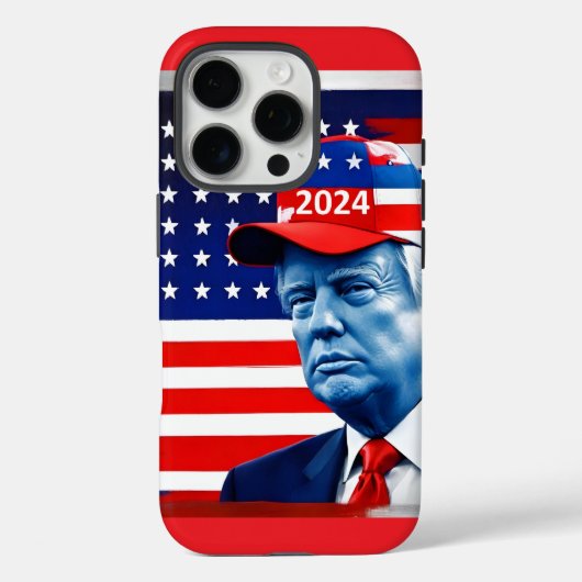Fahne von Donald Trump 2024 Case-Mate iPhone Hülle (Rückseite)
