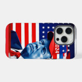 Fahne von Donald Trump 2024 iPhone Hülle (Rückseite (Horizontal))
