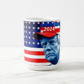 Fahne von Donald Trump 2024 Kaffeetasse (Mittel)