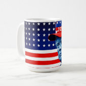 Fahne von Donald Trump 2024 Kaffeetasse (Vorderseite Links)