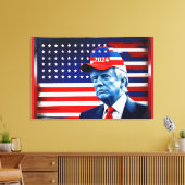 Fahne von Donald Trump 2024 Leinwanddruck (Insitu (Wohnzimmer))