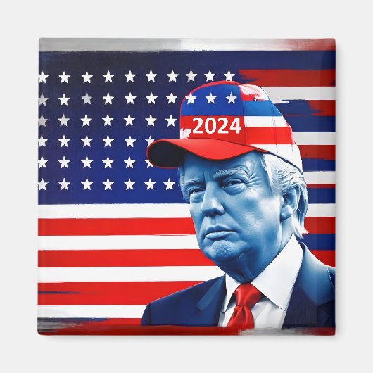 Fahne von Donald Trump 2024 Magnet (Vorne)