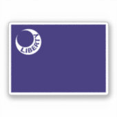 Fahne von Fort Moultrie, South Carolina. Aufkleber (Vorderseite)