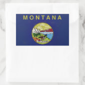 Fahne von Montana Rechteckiger Aufkleber (Tasche)