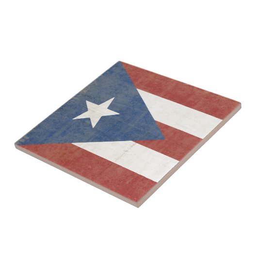 Fahne von Puerto Rico Fliese (Seite)