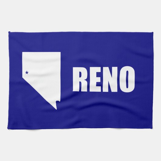 Fahne von Reno, Nevada Handtuch (Horizontal)