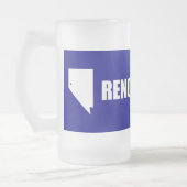 Fahne von Reno, Nevada Mattiert Glass Beer Tasse (Links)
