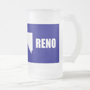 Fahne von Reno, Nevada Mattiert Glass Beer Tasse