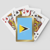 Fahne von Saint Lucia Spielkarten (Rückseite)