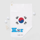 Fahne von Seoul Korea Abstrakt Golf Towel Golfhandtuch (Insitu)