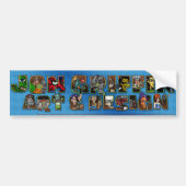 Fahne-Vorlagenblaues Autoaufkleber (Vorne)