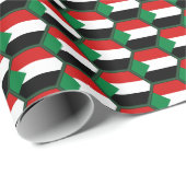 Fahne-Wabenpapier für die sudanesische Flagge Geschenkpapier (Rolleneckpunkt)