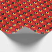 Fahne-Wabenpapier für Osttimor Geschenkpapier (Ecke)