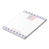Fahne "Watercolor Patriotic Bow American" Notizblock (Rotiert)