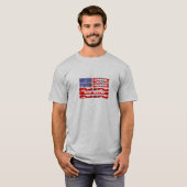 Fahne "Weihnachtsskier" und "Snow USA" T-Shirt (Vorne ganz)