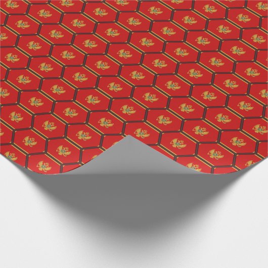 Fahne-Wrapping-Papier für Montenegro Geschenkpapier (Ecke)