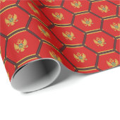 Fahne-Wrapping-Papier für Montenegro Geschenkpapier (Rolleneckpunkt)