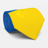 Fahnefarbe der Peace Ukraine Krawatte (Gerollt)