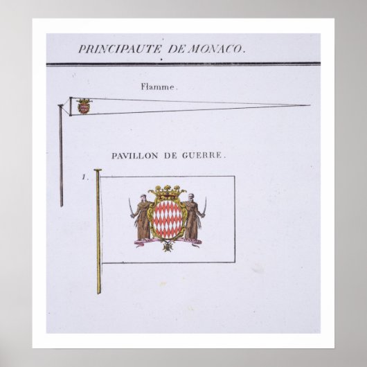 Fahnen aus Monaco, aus einem französischen Buch de Poster (Vorne)