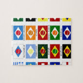 Fahnen für die Weltmeisterschaft in Brasilien Puzzle (Horizontal)