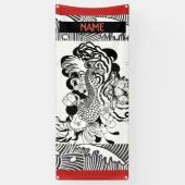 FAHNEN-JAPANISCHE FISCHE IM FREIEN BANNER (Vertikal)