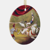 Fahnen-Taten-Vintage Zirkus-Kunst Keramik Ornament (Rechts)