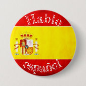 Fahnenbadge Hablo Español Button (Vorderseite)