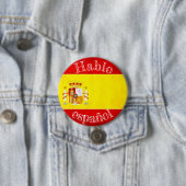 Fahnenbadge Hablo Español Button (Beispiel)