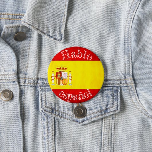 Fahnenbadge Hablo Español Button (Beispiel)