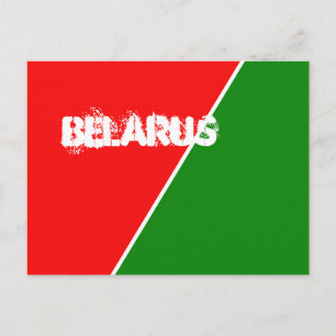 Fahnenfarben der Nationalflagge von Belarus Postkarte