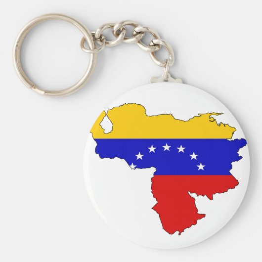 Fahnenkarte Venezuela Schlüsselanhänger (Vorne)