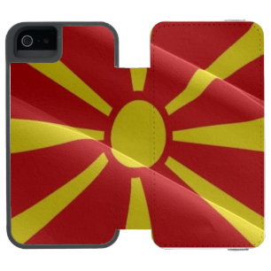 Fahnenschwenkend von NordMazedonien - Incipio Watson™ iPhone 5 Geldbörsen Hülle