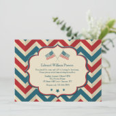 Fahnenschwenkende Farbeinladung Einladung (Stehend Vorderseite)