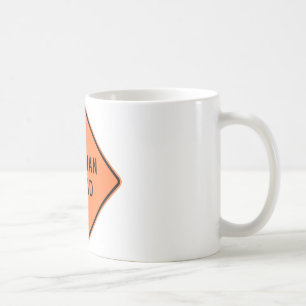 Fahnenträger-voran Landstraßen-Zeichen Kaffeetasse