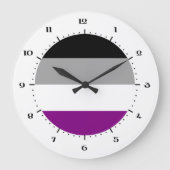 Fahnenuhren für Asexualität Große Wanduhr (Vorderseite)